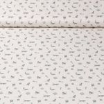 Popeline de coton - Chats sauteurs Beige