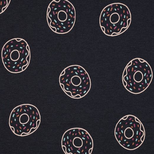Jersey Melange Glitter Donuts Indigoblau