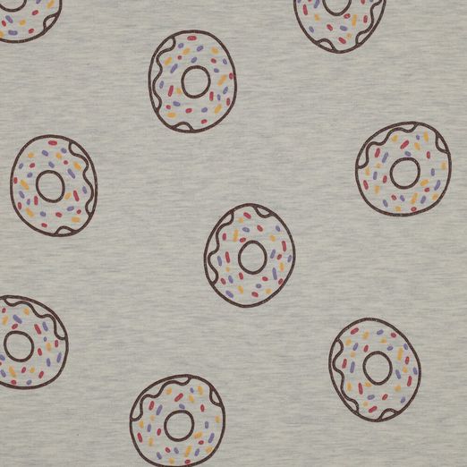 Jersey Melange Glitter Donuts Grau