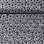Toile de coton canevas - Impression digitale Impression Tampons Noir