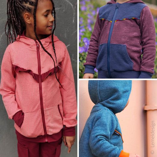 Sweatjacke - Saphir Kids - Schnittmuster eBook