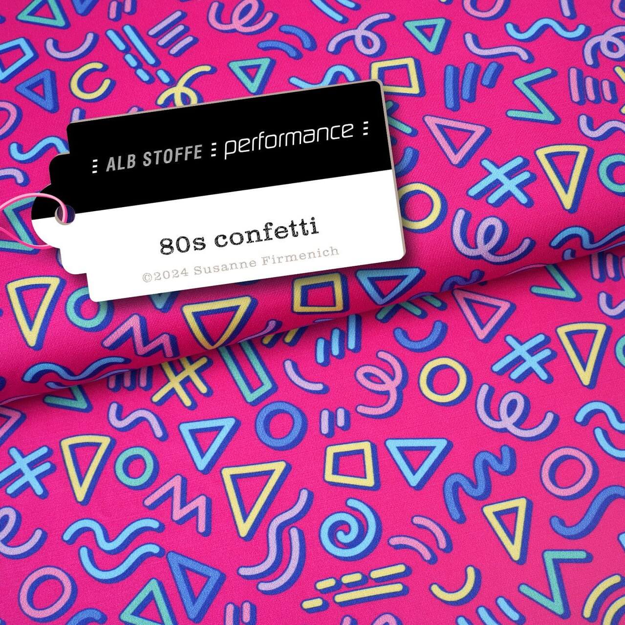 Collection Performance Albstoffe - Confettis 80s Rose vif-0 Collection Performance Albstoffe - Confettis 80s Rose vif-0