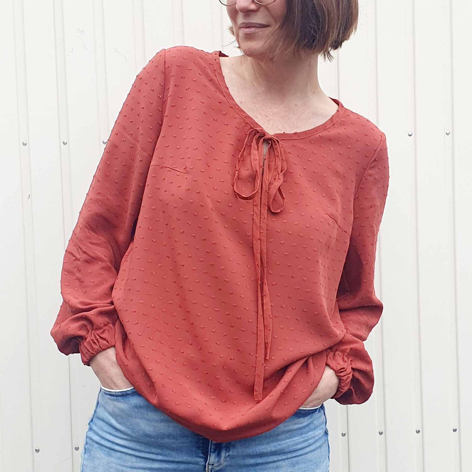 Bluse - Vergiss mein nicht - Schnittmuster eBook-3 Bluse - Vergiss mein nicht - Schnittmuster eBook-3