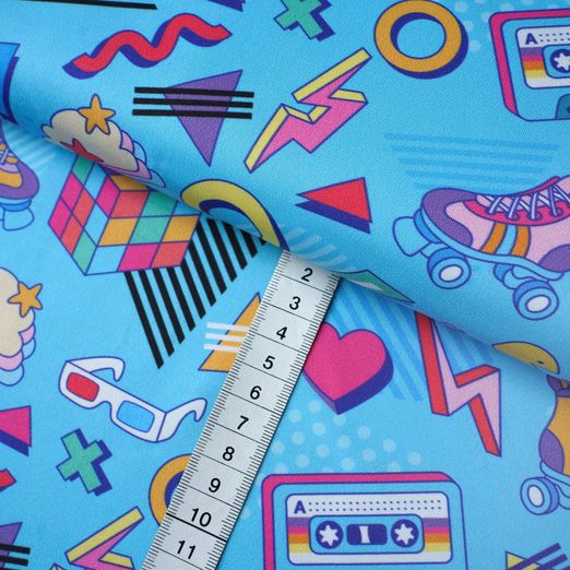 Collection Performance Albstoffe - Confettis 80s Bleu Fever Collection Performance Albstoffe - Confettis 80s Bleu Fever