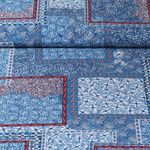 Viskose - Digitaldruck Patchwork Blau