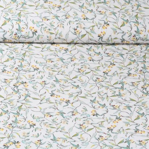 Viscose - Impression numérique Branches florales Ecru