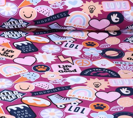 Jersey - Patchs Rose vif