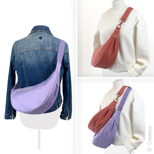 Schultertasche - Moon Bag Luna M und L - Schnittmuster eBook