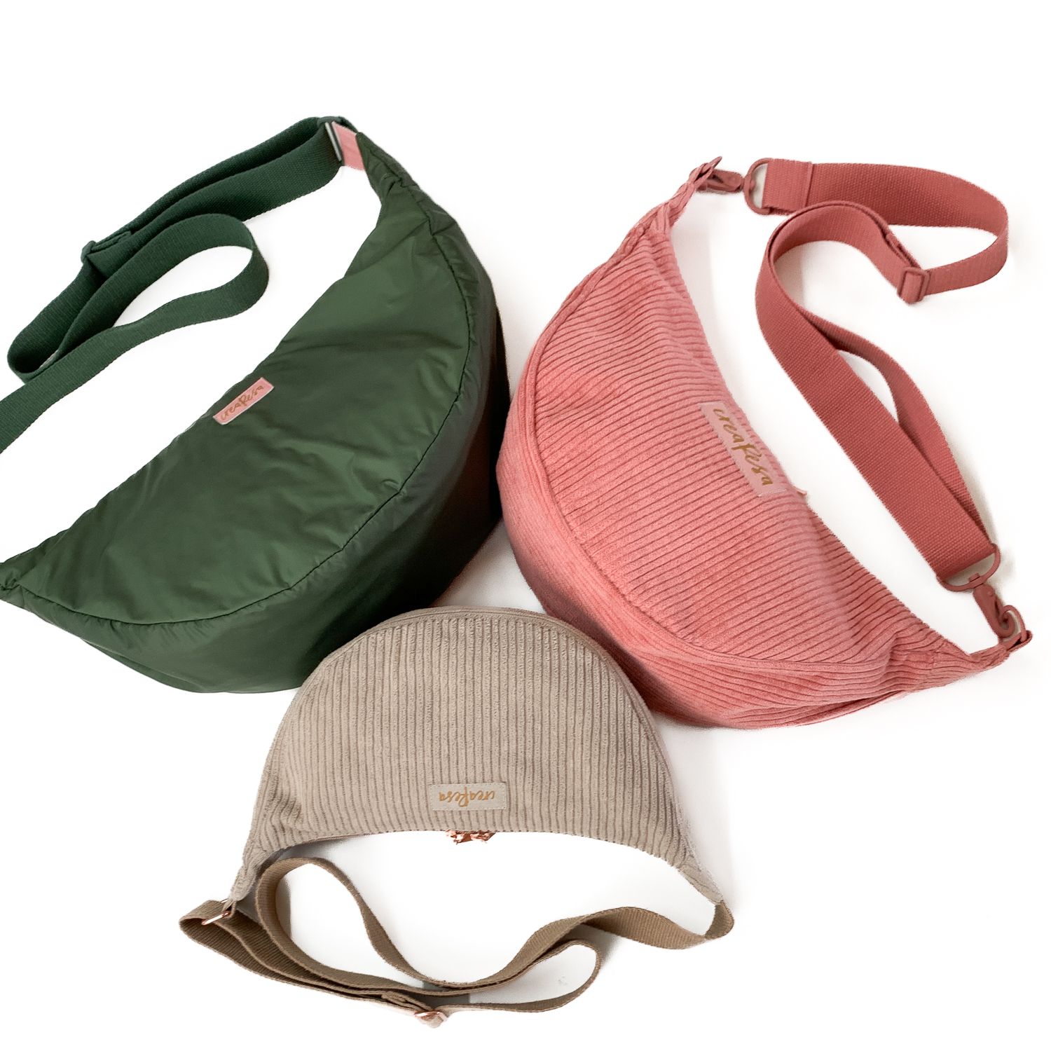Taschen-Kombi - Moon Bag Luna Mini, M und L - Schnittmuster eBook-5 Taschen-Kombi - Moon Bag Luna Mini, M und L - Schnittmuster eBook-5