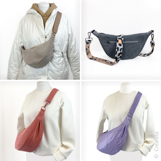 Taschen-Kombi - Moon Bag Luna Mini, M und L - Schnittmuster eBook Taschen-Kombi - Moon Bag Luna Mini, M und L - Schnittmuster eBook