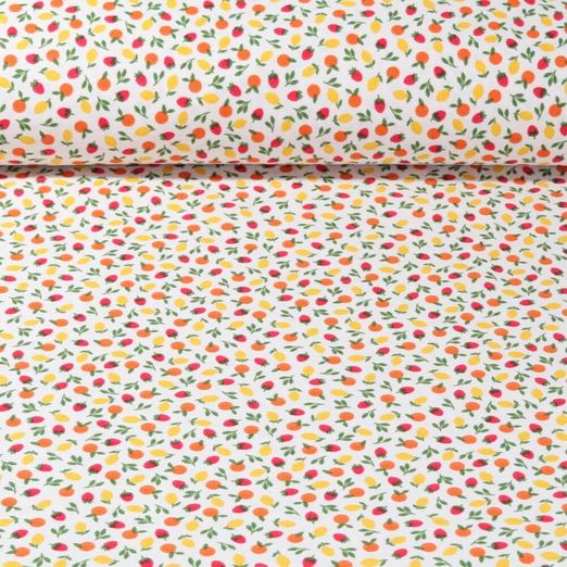 Toile canevas - Mélange de petits fruits Ecru