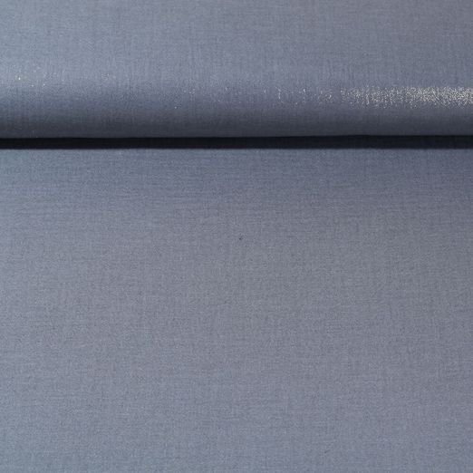 Musselin - Glitzer Bleu