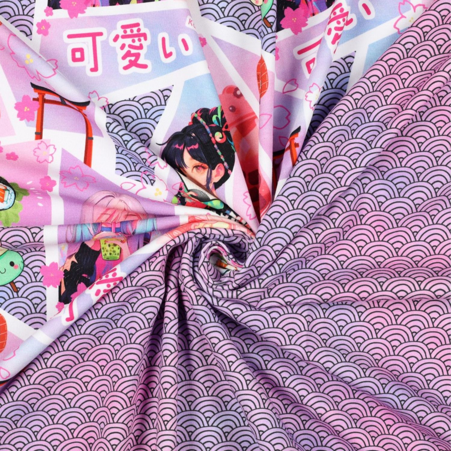 Jersey – Impression digitale Tissu à combiner Manga Rose-1 Jersey – Impression digitale Tissu à combiner Manga Rose-1