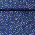 Baumwoll-Webware - Bunte Schmetterlinge Marine