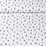 Popeline de coton - Gouttes de pluie Blanc Taupe