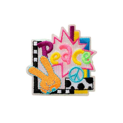Ecusson thermocollant Peace Fluo