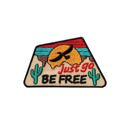 Ecusson thermocollant Just go be free