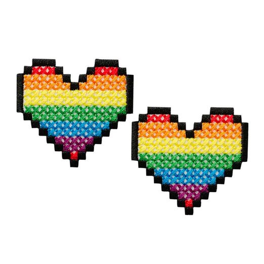 Patch Pixel Herzen - 2 Stück