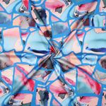 Puuvillasatiini - Digipainatus Nerida Hansen sininen Puuvillasatiini - Digipainatus Nerida Hansen sininen
