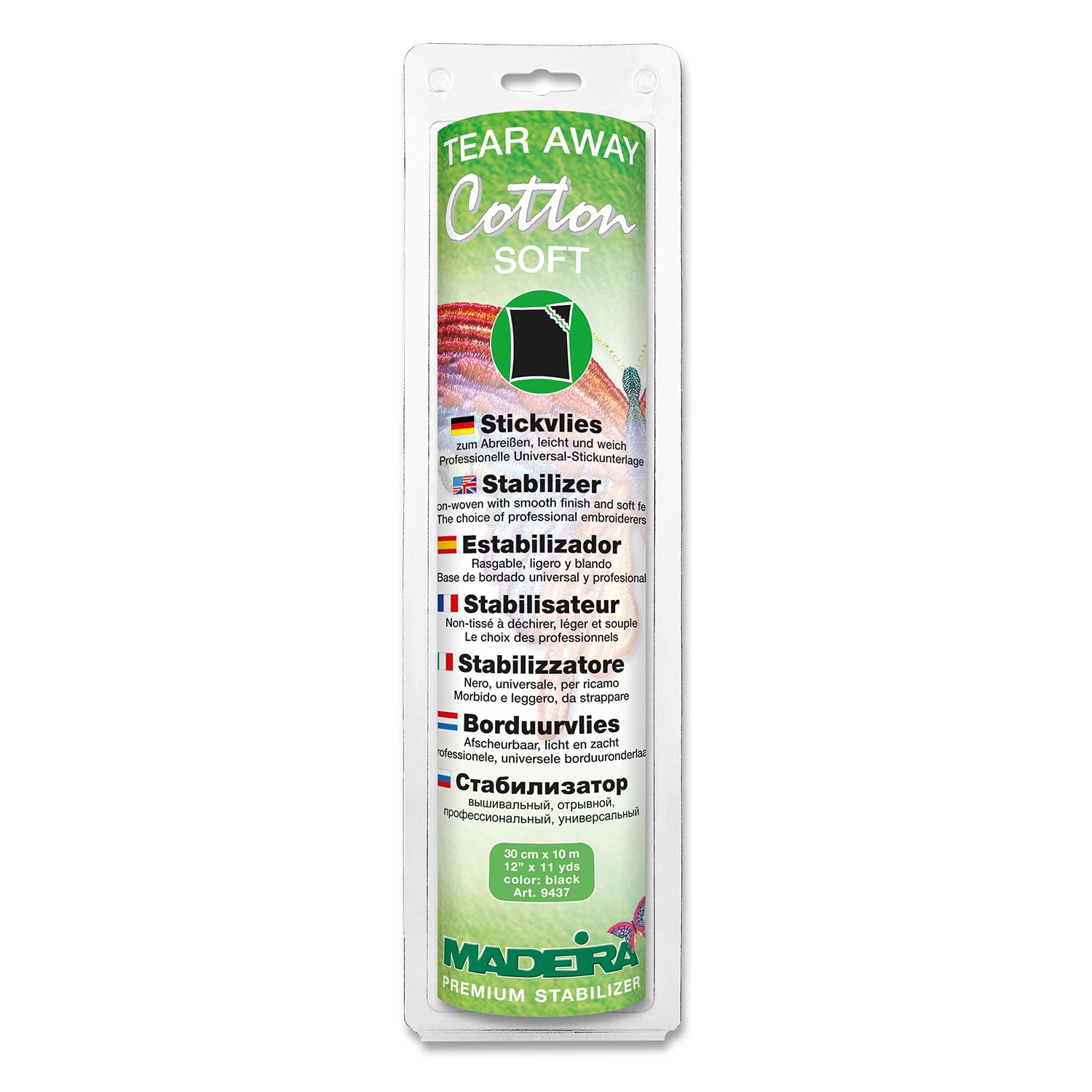 Stickvlies - Madeira Cotton soft schwarz-0 Stickvlies - Madeira Cotton soft schwarz-0