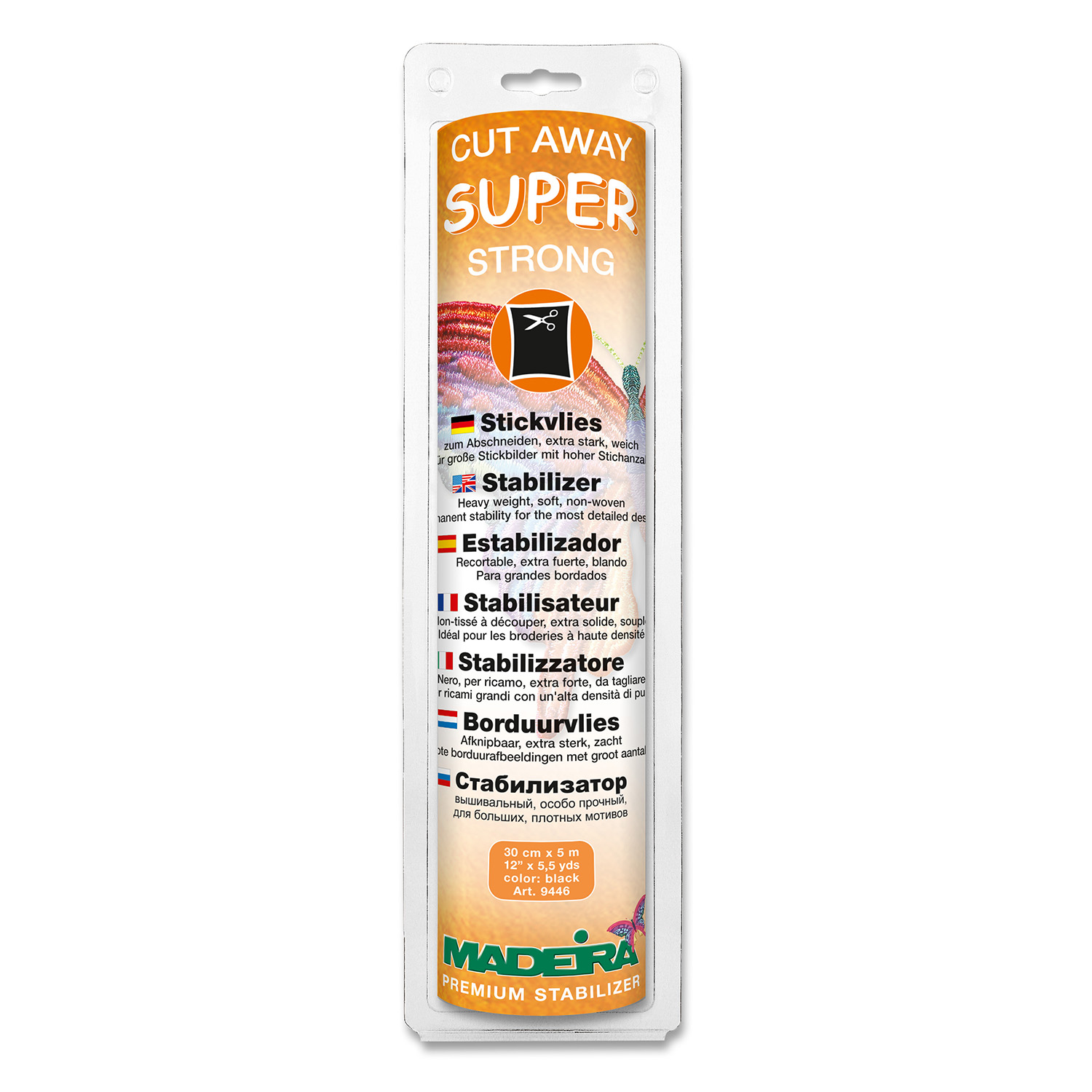 Stickvlies - Madeira Super strong schwarz-0 Stickvlies - Madeira Super strong schwarz-0