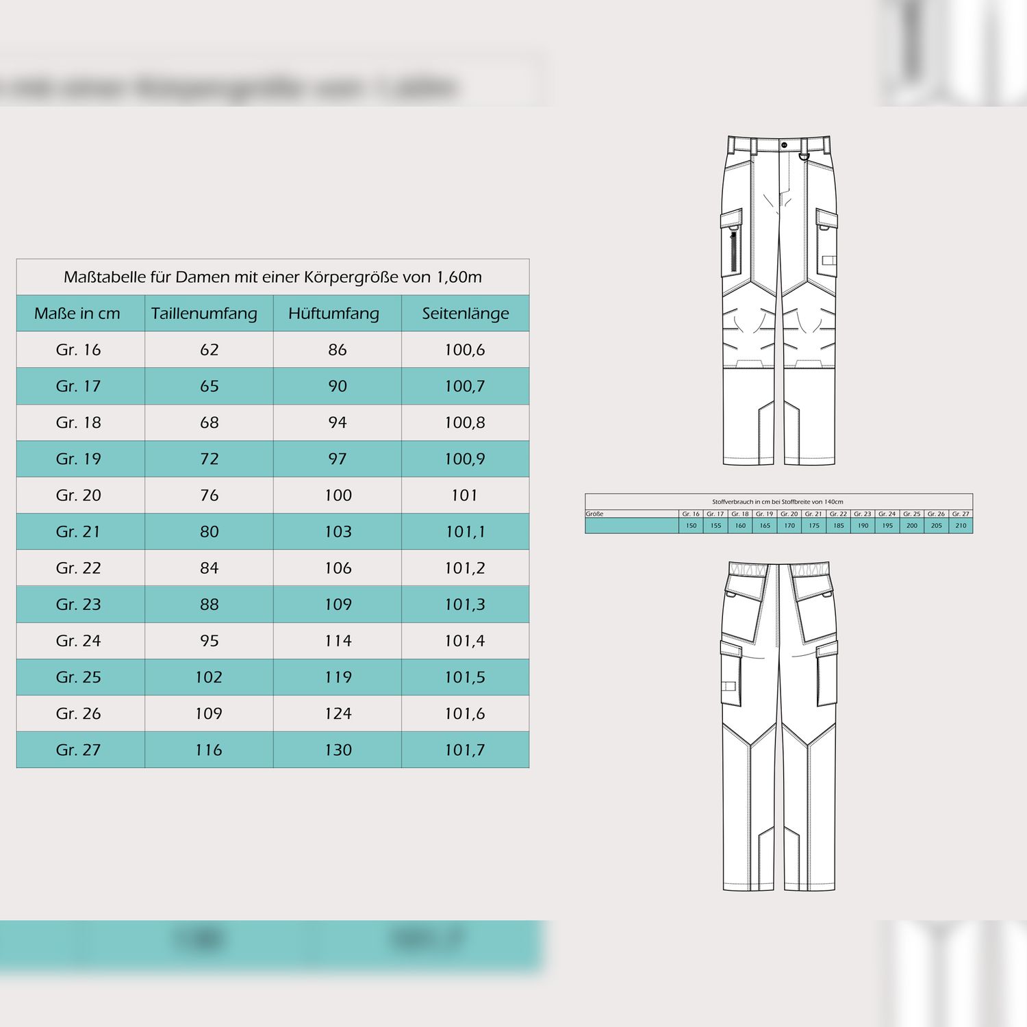 Outdoorhose - Unter freiem Himmel Damen Kurzgrößen - Schnittmuster eBook-1 Outdoorhose - Unter freiem Himmel Damen Kurzgrößen - Schnittmuster eBook-1