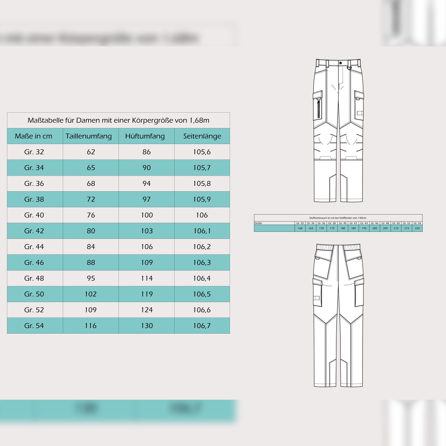 Outdoorhose - Unter freiem Himmel Damen Normalgrößen - Schnittmuster eBook-1 Outdoorhose - Unter freiem Himmel Damen Normalgrößen - Schnittmuster eBook-1