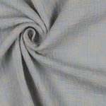 Baumwoll-Musselin - Jacquard Doubleface Punkte Hellblau