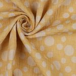 Baumwoll-Musselin - Jacquard Doubleface Punkte Gelb