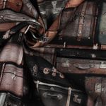 Baumwoll-Canvas – Digitaldruck Koffer Vintage Grau Baumwoll-Canvas – Digitaldruck Koffer Vintage Grau