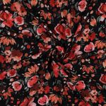 Viscosa - Stampa Digitale Fiori Lurex Nero Viscosa - Stampa Digitale Fiori Lurex Nero