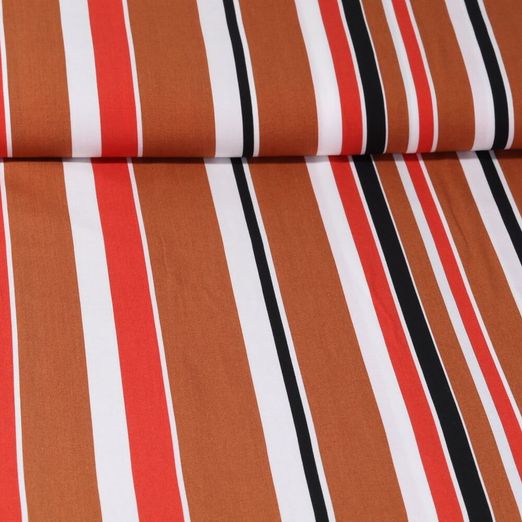 Viscose - Rayures Cuivre