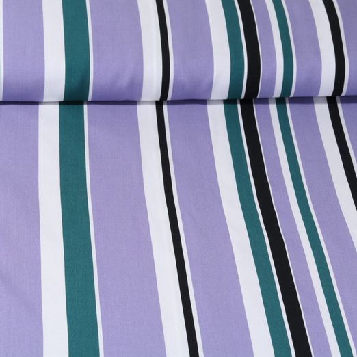 Viscose - Rayures Lavande