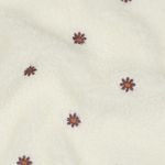 Teddyfleece - Fleurs Brodées Ecru Teddyfleece - Fleurs Brodées Ecru