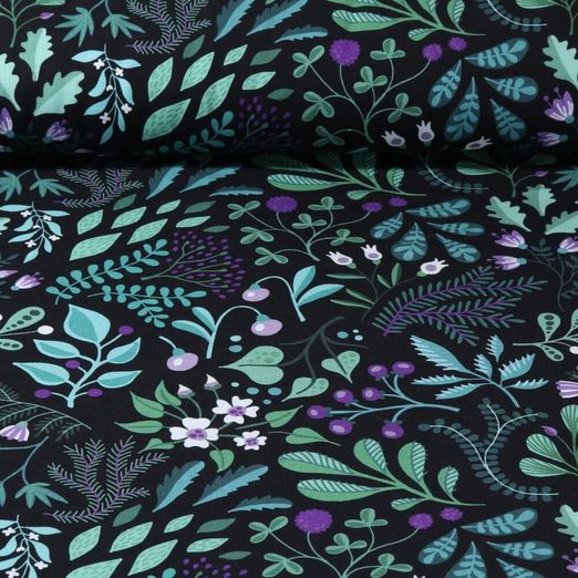 Bio Jersey - Hamburger Liebe - Botanical Herbs Schwarz