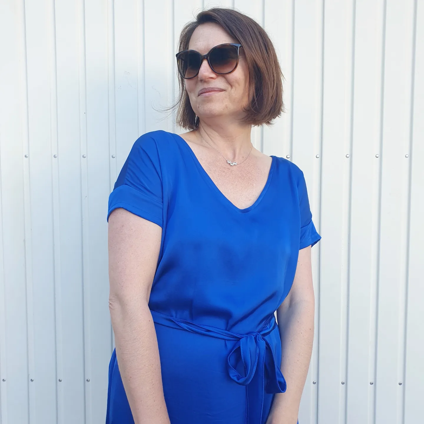 Viskose Satin Hannah - Bleu roi-1 Viskose Satin Hannah - Bleu roi-1