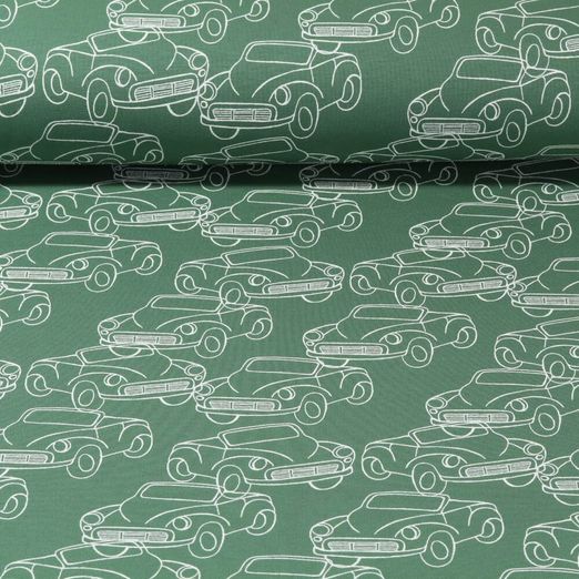Sweat d'été - French Terry gratté Cabriolet Vert