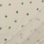 Baumwoll-Musselin - Double Gauze Digitaldruck Schmetterlinge Streifen Offweiß Grün Baumwoll-Musselin - Double Gauze Digitaldruck Schmetterlinge Streifen Offweiß Grün