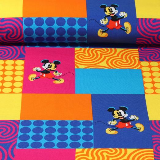 Jersey - Digitaldruck Mickey Mouse Patches Multicolor
