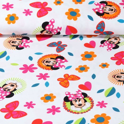 Jersey - Impression digitale Minnie Mouse Blanc