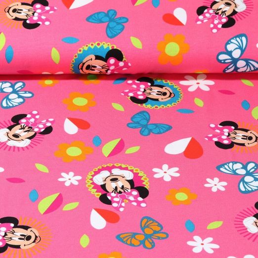 Jersey - Digitaldruck Minnie Mouse Rosa