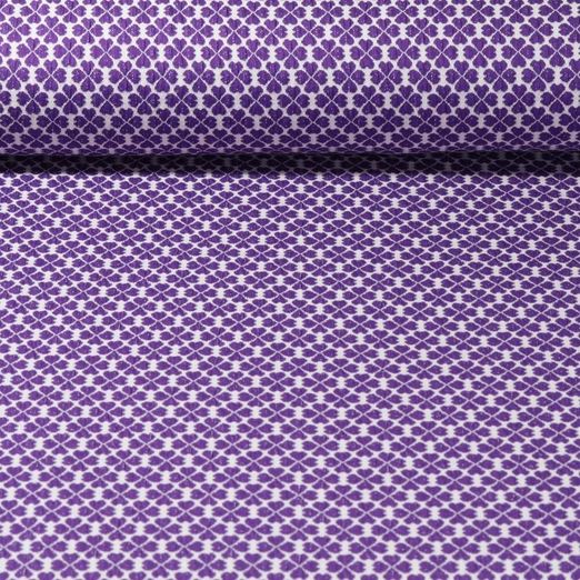 Jersey jacquard bio - Hamburger Liebe Hand on Hearts Lucky Knit Lilas