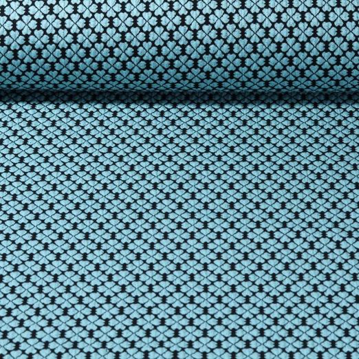 Jersey jacquard bio - Hamburger Liebe Hand on Hearts Lucky Knit Turquoise