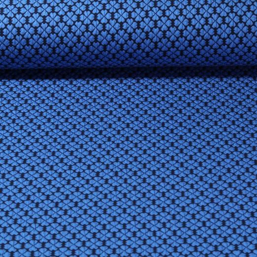 Jersey jacquard bio - Hamburger Liebe Hand on Hearts Lucky Knit Bleu