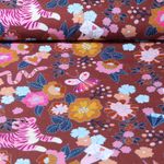 Mousseline bio - Hamburger Liebe Hand On Heart Mixed Emotions Brun