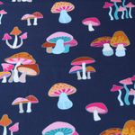 Mousseline bio - Hamburger Liebe Impr. digi. Hand On Heart Dream Bleu marine foncé