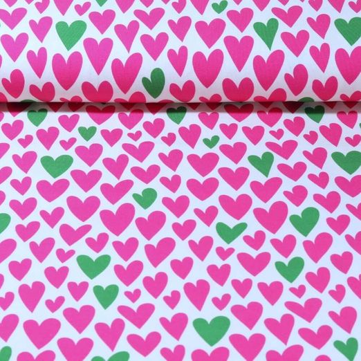 Sweat bio - Hamburger Liebe Impr. num. Hand On Heart Honest Ecru Fuchsia