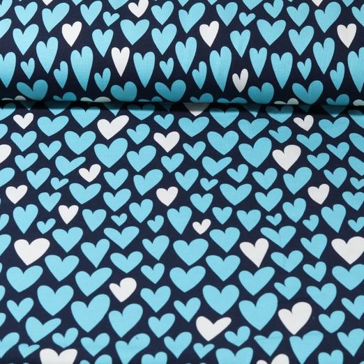 Sweat bio - Hamburger Liebe Impr. digit. Hand On Heart Honest Bleu marine foncé
