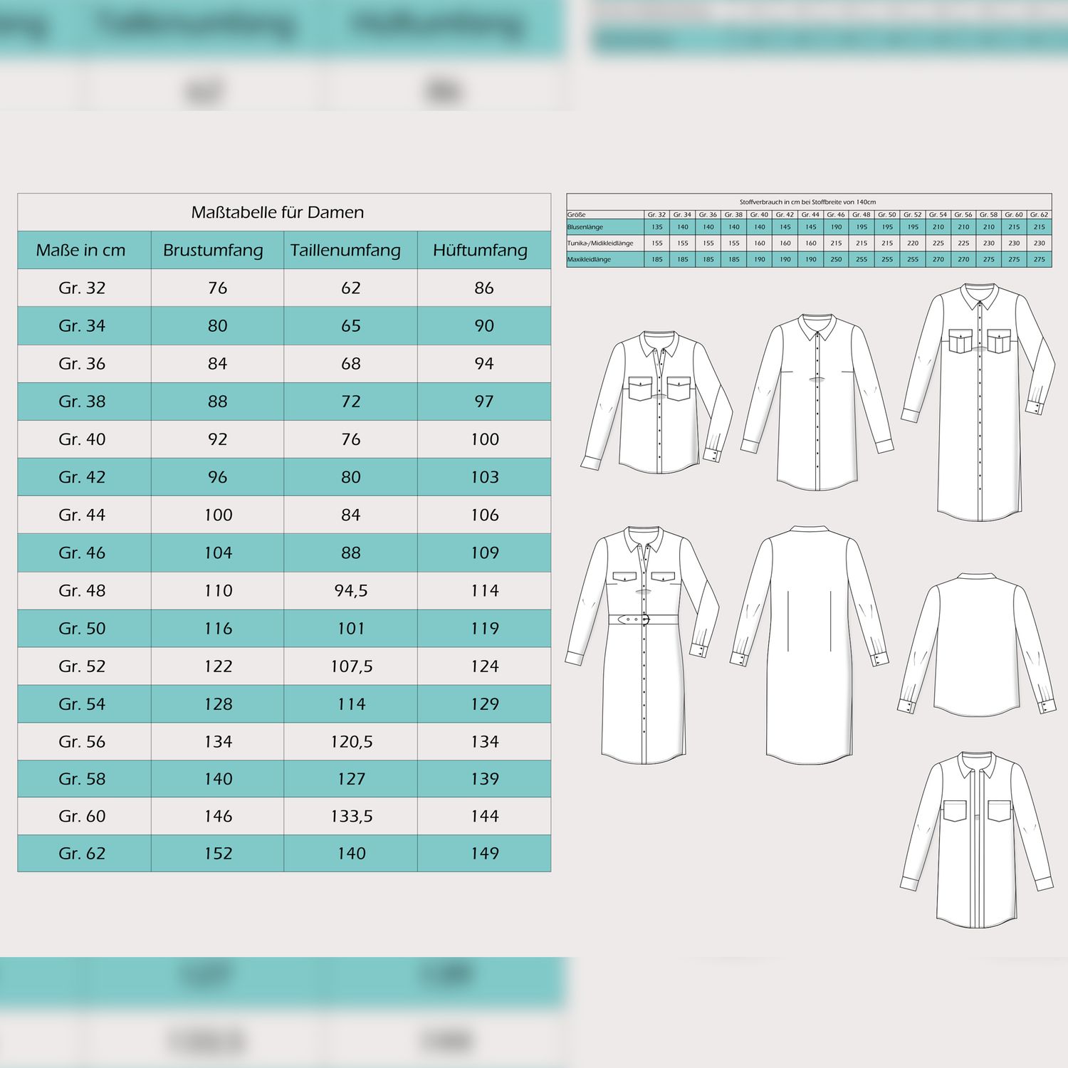 Bluse Kleid und Jacke - Kleidchen wechsel dich - Schnittmuster eBook-1 Bluse Kleid und Jacke - Kleidchen wechsel dich - Schnittmuster eBook-1