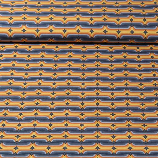 Baumwoll-Popeline - Retro Navy